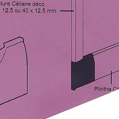 Embout sabot droit pour plinthe CELIANE Déco blanc 82 x 12,5 mm Legrand