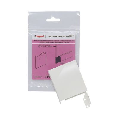 Embout sabot droit pour plinthe CELIANE Déco blanc 82 x 12,5 mm Legrand