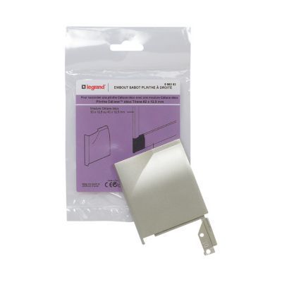 Embout sabot droit pour plinthe CELIANE Déco titane 82 x 12,5 mm Legrand