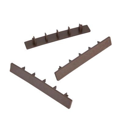 Embouts de finition lame de terrasse Neva chocolat (x 10)
