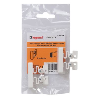 Embouts pour moulure 40 x 16 mm Legrand