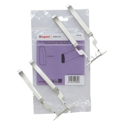 Embouts pour plinthe CELIANE Déco titane 82 x 12,5 mm Legrand