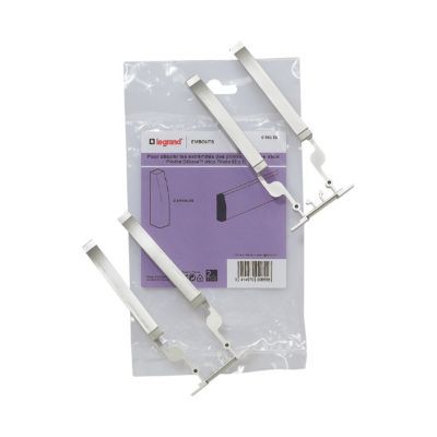 Embouts pour plinthe CELIANE Déco titane 82 x 12,5 mm Legrand