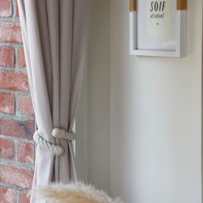 Embrasse Rideau de Style Bohème en Macramé Tressé – | La Boutique Déco
