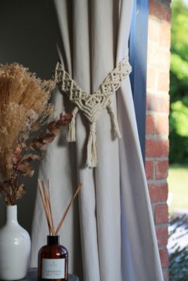 Embrasse à rideaux lien macramé beige écru, Madeco Gioia