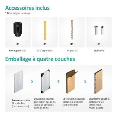 EMKE Chauffe-Serviettes à Eau Chaude, Radiateur Plat pour Salle de Bain Couleur Anthracite 1320x600mm 838W