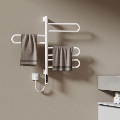 EMKE Chauffe-serviettes Électrique 78x43cm, Thermostat Intelligent WiFi, Radiateur Électrique pour Salle de Bain, Blanc