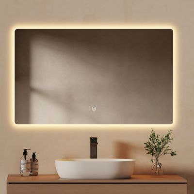 Salle De Bain Dripex Miroir 52 X 85cm, Miroir Asymétrique Miroir Led