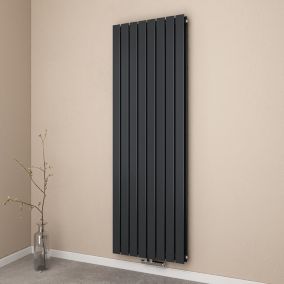 EMKE Radiateur eau chaude en acier Tube Plat Radiateur Mural Anthracite 180x61cm 1265W Double Couche