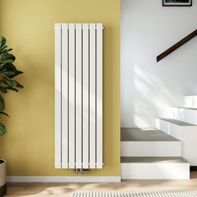 EMKE Radiateur eau chaude en acier Tube Plat Radiateur Mural Blanc 160x54cm 1739W Double Couche