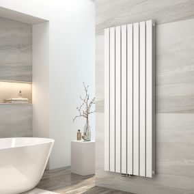 EMKE Radiateur eau chaude en acier Tube Plat Radiateur Mural Blanc 160x61cm 1998W Double Couche