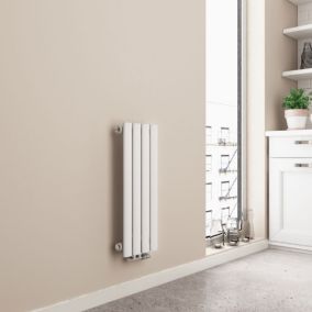 EMKE Radiateur eau chaude en acier Tube Rond Radiateur Mural Blanc 60x24cm 177W Seule Couche