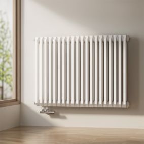 EMKE Radiateur eau chaude horizontal en acier H.60 x L.84 cm 1383 W Le design Chauffage central blanc