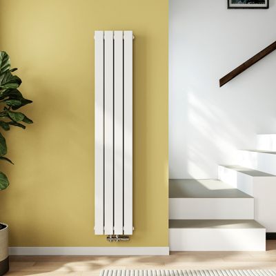 EMKE Radiateur à Eau Chaude, Radiateur plat Double couche connexion centrale, Blanc 160x30cm, 889W