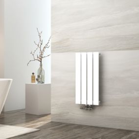 EMKE Radiateur à Eau Chaude, Radiateur plat seule couche connexion centrale, Blanc 60x30cm