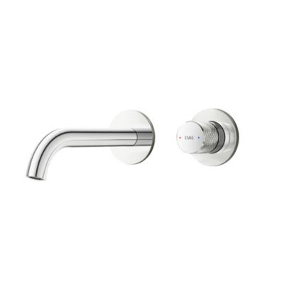 EMKE Robinet de Salle de Bain Modulaire, 281x140x65 mm, Corps en Laiton, Chromé, Mitigeur de lavabo mural, Cartouche en Céramique