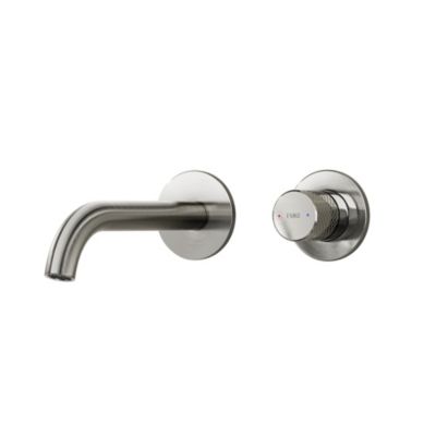 EMKE Robinet de Salle de Bain Modulaire,281x140x65mm,Corps en Laiton, Anthracite,Mitigeur de lavabo mural,  Cartouche en Céramique