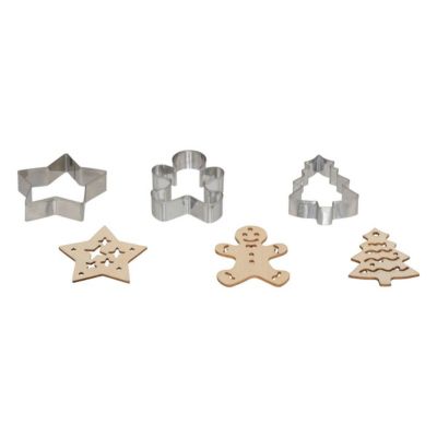 Emporte-pièces avec embrosseurs Noël 6 pièces - Argent- 5five