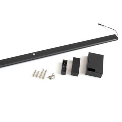 Emuca barre de penderie pour armoire Castor avec lumière LED, batterie amovible et détecteur de mouvement, 1.008, Peint en noir