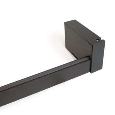 Emuca barre de penderie pour armoire Castor avec lumière LED, batterie amovible et détecteur de mouvement, 558, Peint en moka