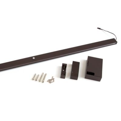 Emuca barre de penderie pour armoire Castor avec lumière LED, batterie amovible et détecteur de mouvement, 708, Peint en moka
