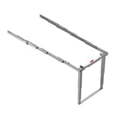 Emuca Coulisses pour table à rallonge Party, Aluminium, Inox anodisé