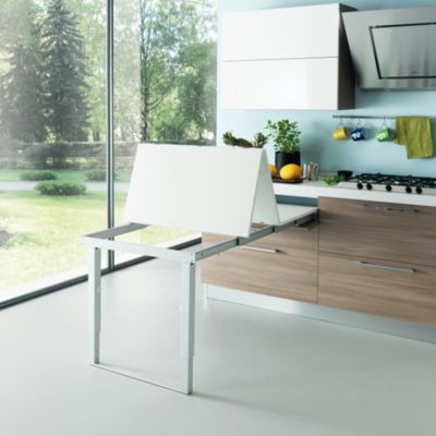 Emuca Coulisses pour table à rallonge Party, Aluminium, Inox anodisé