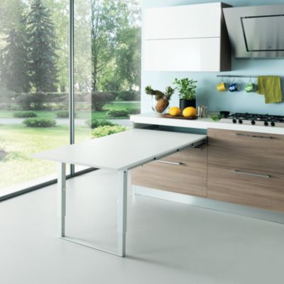 Emuca Coulisses pour table à rallonge Party, Aluminium, Inox anodisé