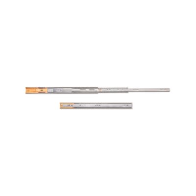 Emuca Jeu de coulisses à billes pour tiroirs à sortie totale, fermeture amortie, hauteur 45mm, longueur 500mm, Acier, Zingué