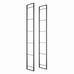 Emuca Jeu de Lader Shelf Frame Set, height 1790mm, Acier, Painted en noir
