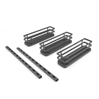 Emuca Kit de plateau à épices Titane pour meuble de cuisine ou élément suspendu, acier, gris anthracite