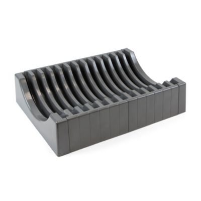 Emuca Kit de rangement pour assiettes, 13 assiettes maximum, Plastique, Gris antracite