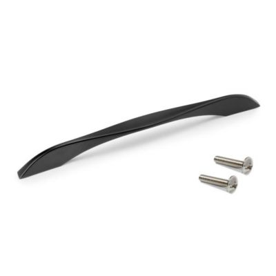 Emuca Lot de 20 poignées pour meubles Varna, L247mm, entraxe 224mm, Zamak, Peint en noir-
