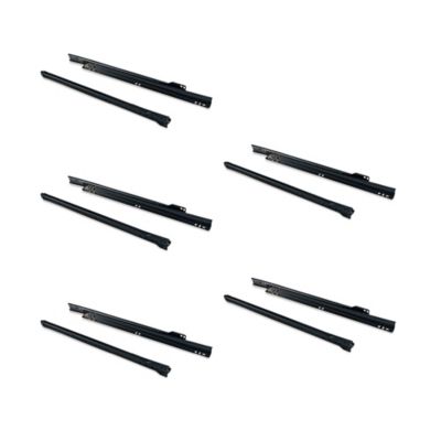 Emuca Lot de 5 jeux de coulisses a roulettes pour tiroir T30, drop lock ...