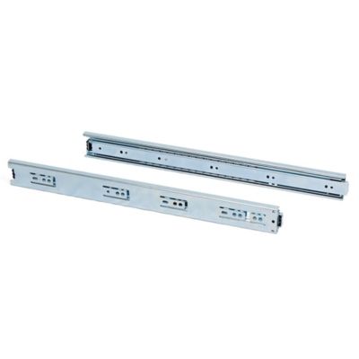 Emuca Lot de 5 jeux de glissières de tiroirs, roulement à billes, hauteur 45mm, profondeur 500mm, sortie totale, zingué