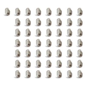 Emuca Lot de 50 supports de tringles de penderie, Zamak, Nickelé