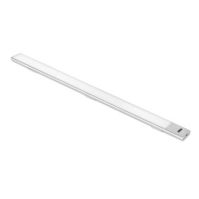 Emuca Luminaire LED Kaus rechargeable par usb avec switch, L 600 mm, Anodisé mat, Plastique et Aluminium
