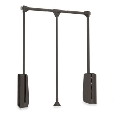 Emuca Penderie rabattable pour armoire Hang, 600 - 830, Peint en moka, Acier et Plastique.