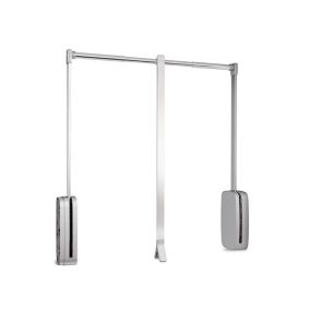 Emuca Penderie rabattable pour armoire Sling, 450 - 600, Chromé, Acier et Plastique.