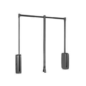 Emuca Penderie rabattable pour armoire Sling, 830 - 1150, Titane   , Acier et Plastique.