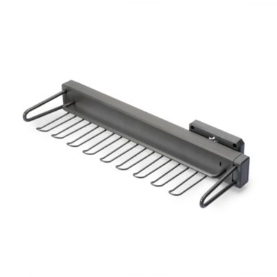 Emuca Porta cravates latéral extractible Quartz, Plastique et Aluminium, Titane