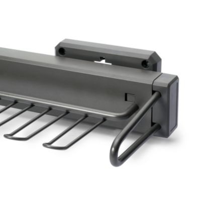 Emuca Porta cravates latéral extractible Quartz, Plastique et Aluminium, Titane