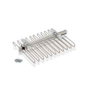 Emuca Porte-pantalons extractible, 11 tiges, guides d'extraction totale, Acier, Peint gris pierre