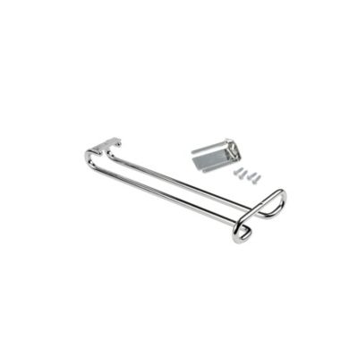 Emuca Porte-verres pour meubles à 1 rangée, longueur 280mm, acier, chromé