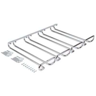 Emuca Porte-verres pour meubles à 4 rangées, longueur 280mm, acier, chromé