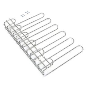 Emuca Porte-verres pour meubles Supra 5 rangées, longueur 320mm, Acier, Chromé