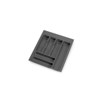 Emuca range-couverts Optima pour tiroir universel, module 450mm, Plastique, Gris antracite