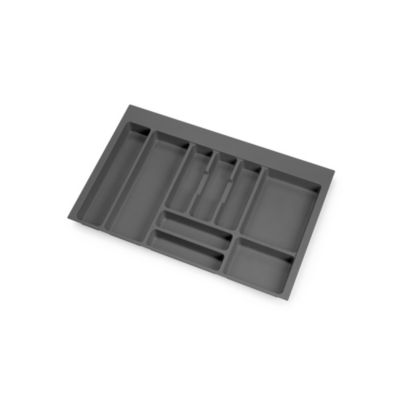 Emuca Range-couverts Optima pour tiroir universel, module 800mm, Plastique, Gris antracite