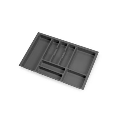 Emuca range-couverts Optima Vertex/Concept, profondeur 500mm, plateau 16mm, module 700mm, Plastique, Gris antracite