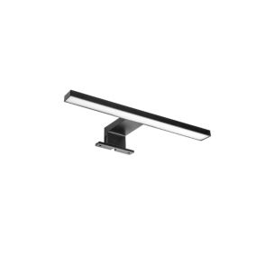 Emuca Spot LED pour miroir de salle de bain Virgo (AC 230V 50Hz), 6 W, Peint en noir, Plastique